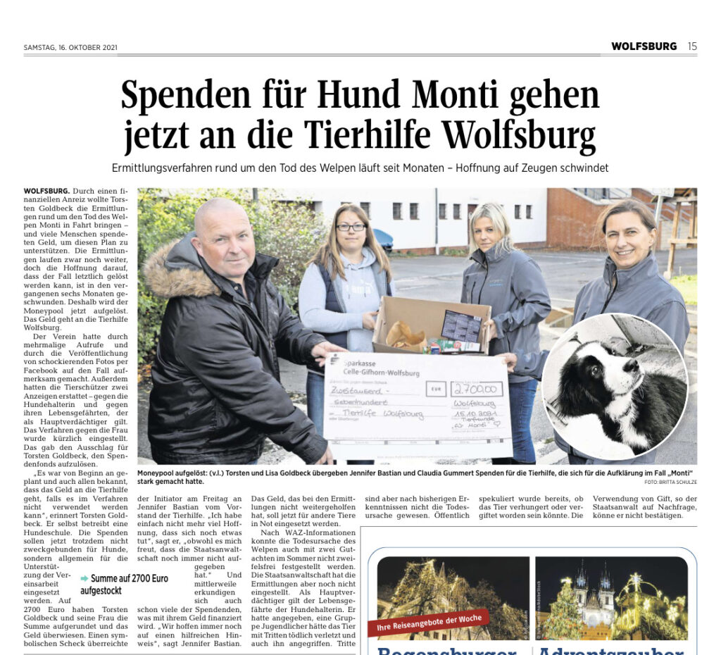 Spendenübergabe Monti
