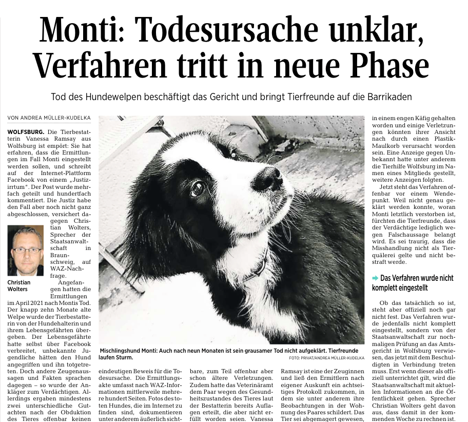 MONTI: Todesursache unklar
