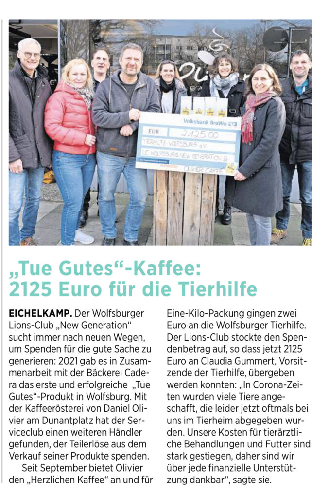 Lions-Club und Tue Gutes Kaffee